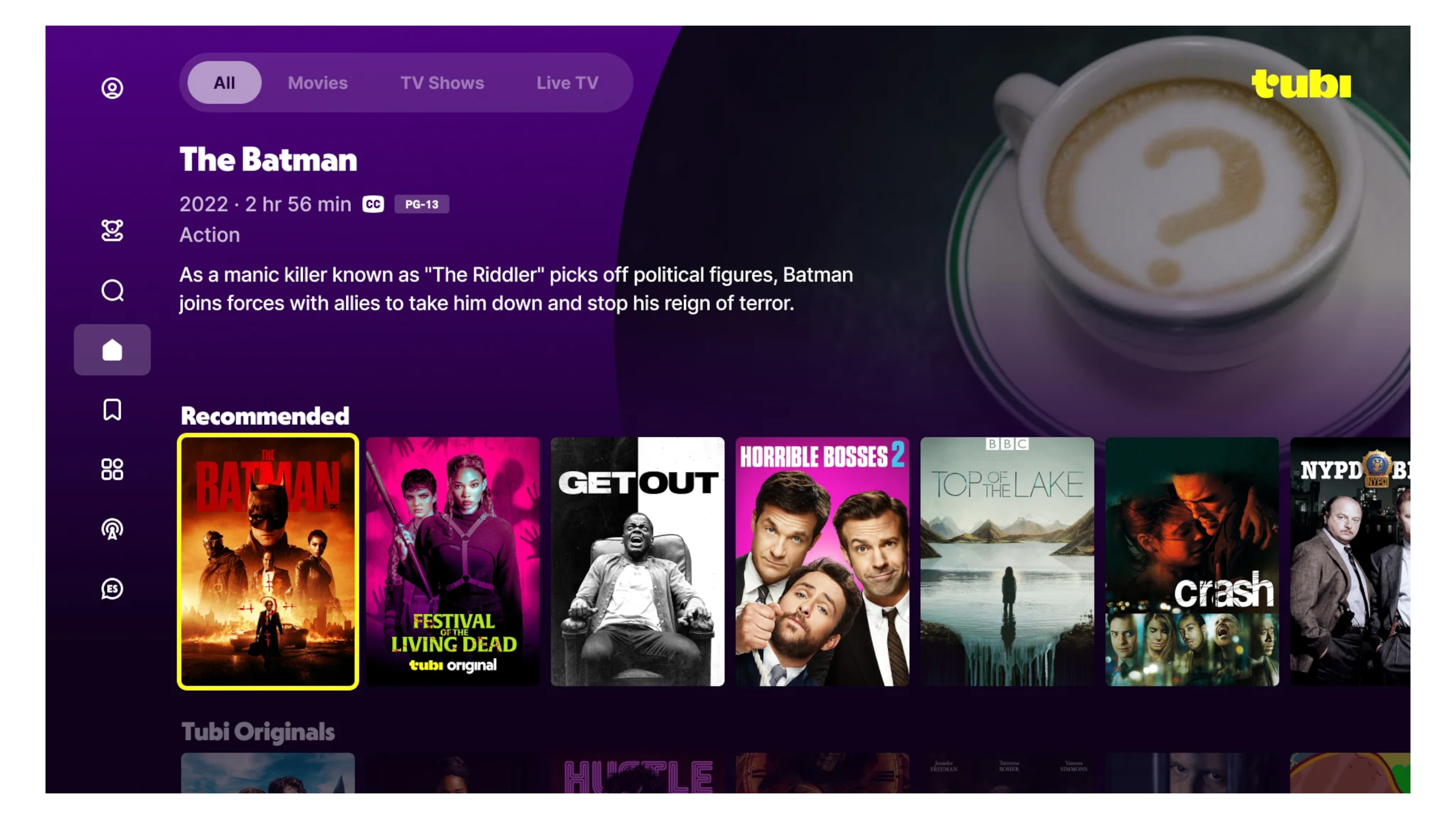 Tubi در Android TV