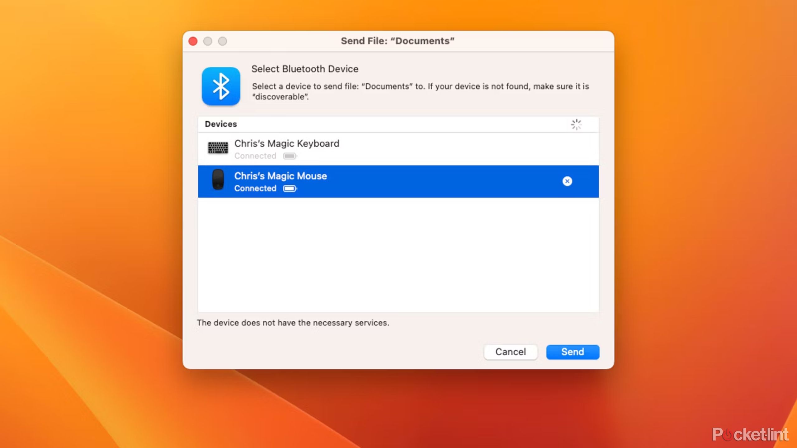 مک تبادل فایل بلوتوث