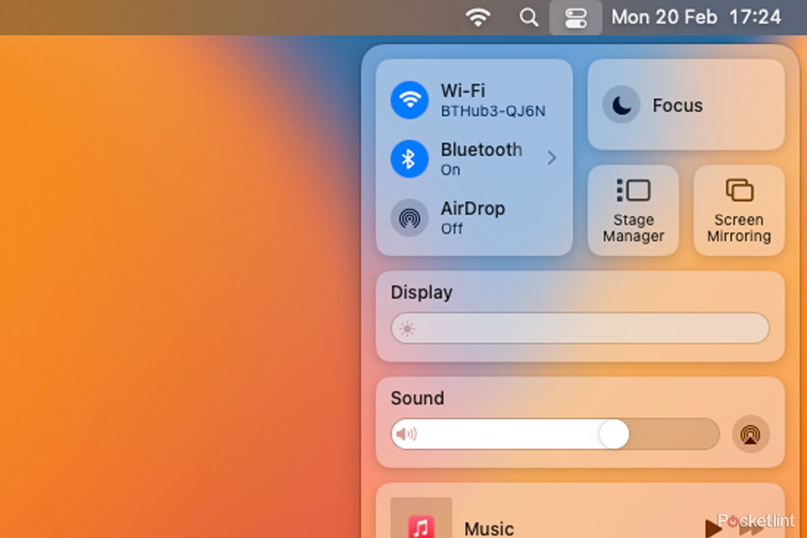 مرکز کنترل macOS