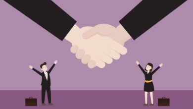 two people shaking hands