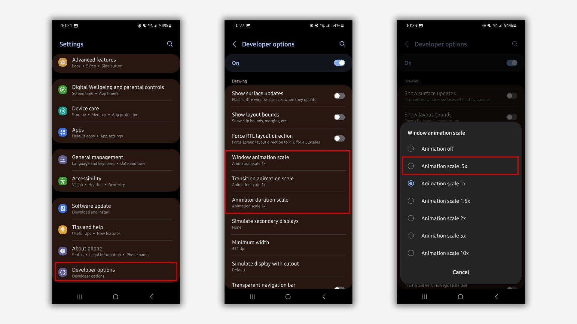 تغییر سرعت انیمیشن اندروید