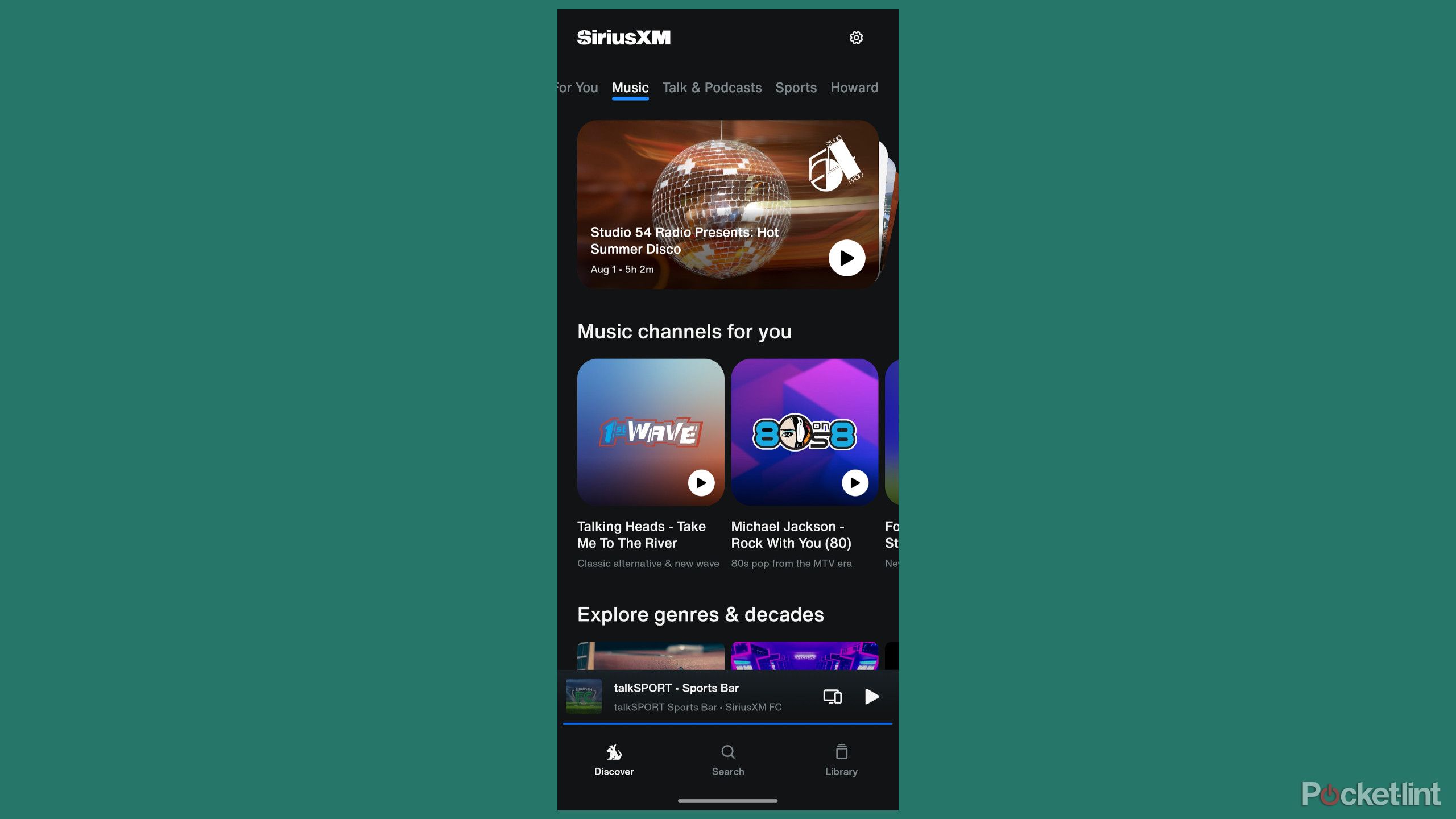 اسکرین شات SiriusXM در اندروید