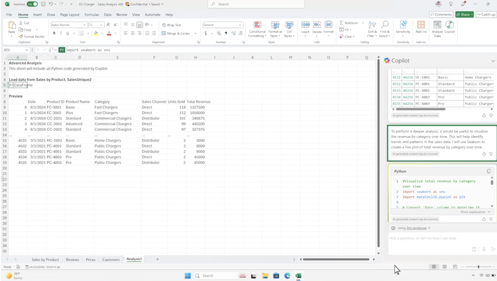 مایکروسافت اکسل با هوش مصنوعی کوپایلوت