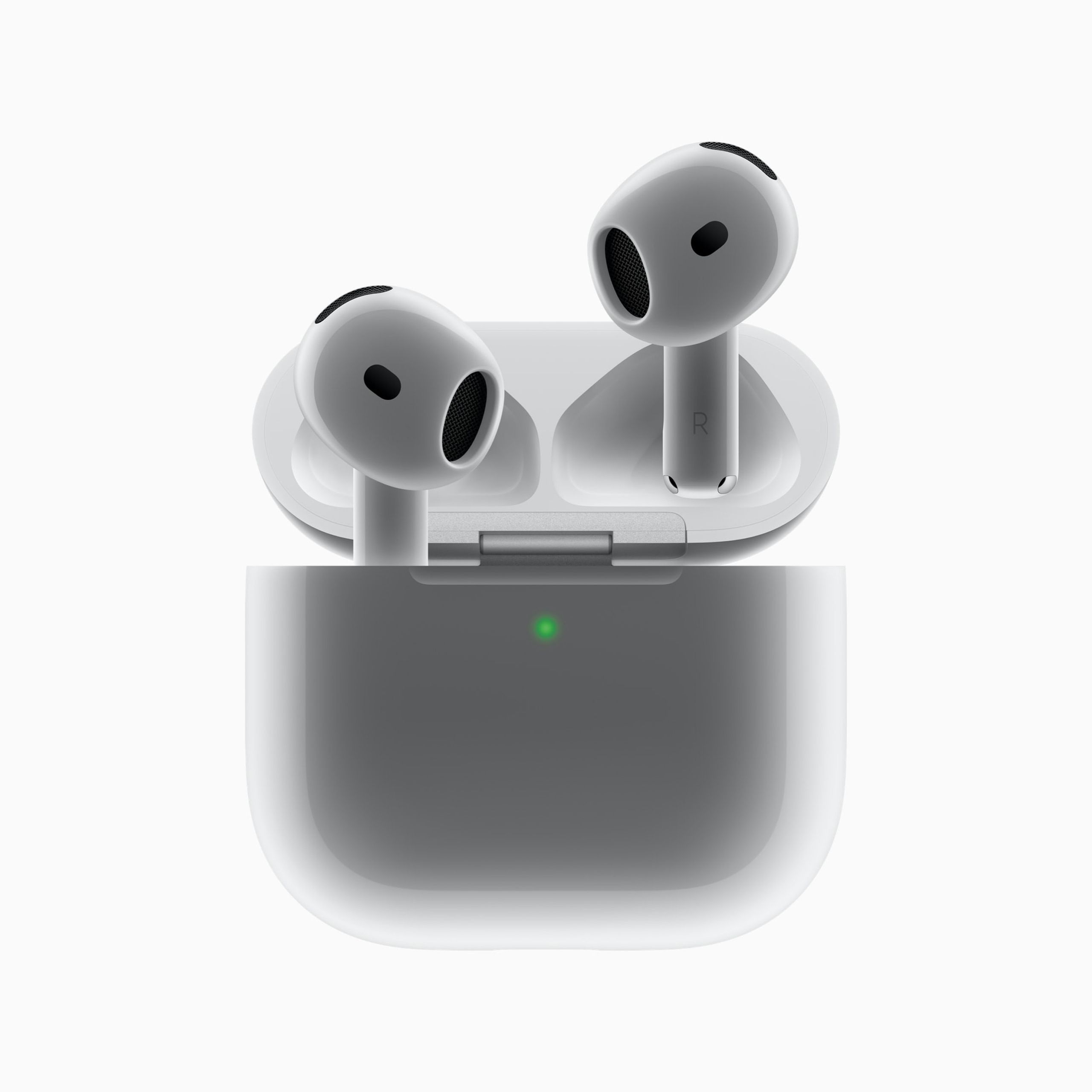 AirPods 4 و کیس آنها.