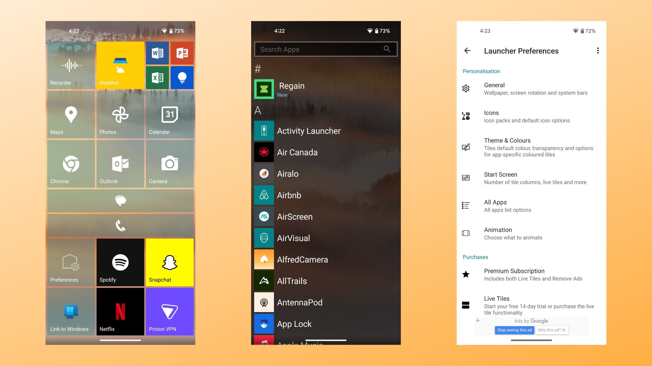 اسکرین شات های Launcher 10