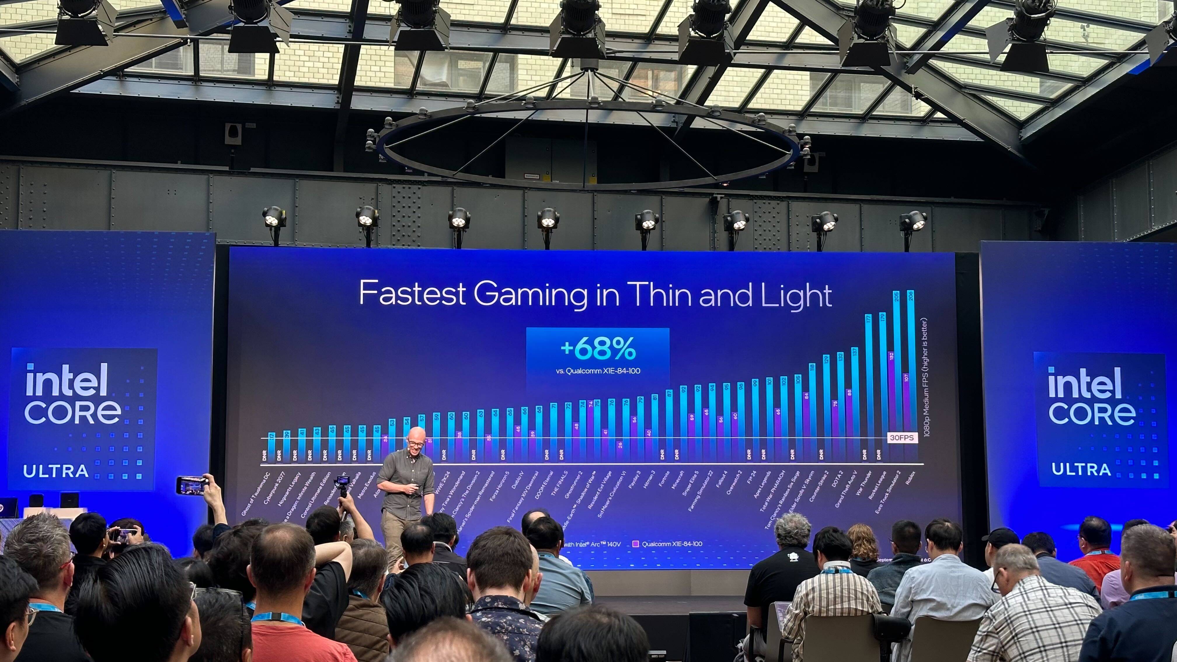 رابرت هالاک معاون هوش مصنوعی و بازاریابی فنی اینتل در رویداد جهانی راه اندازی اینتل Core Ultra