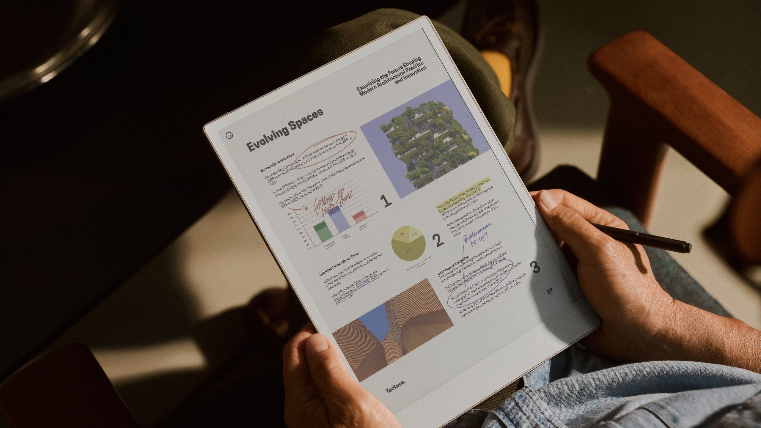 صفحه رنگی ReMarkable Paper Pro.