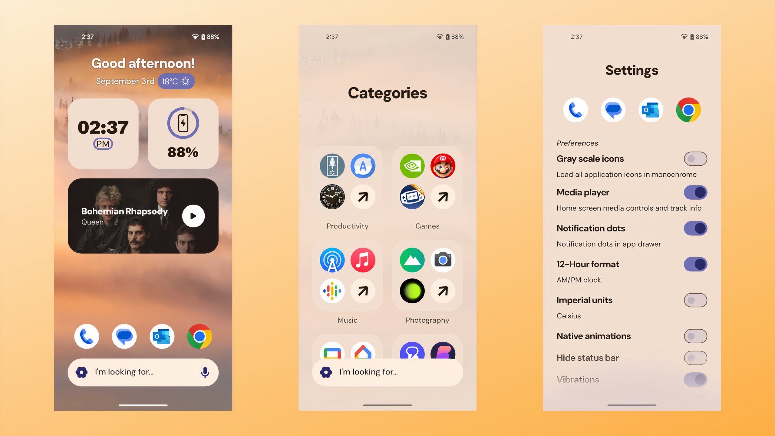 اسکرین شات های Stario Launcher