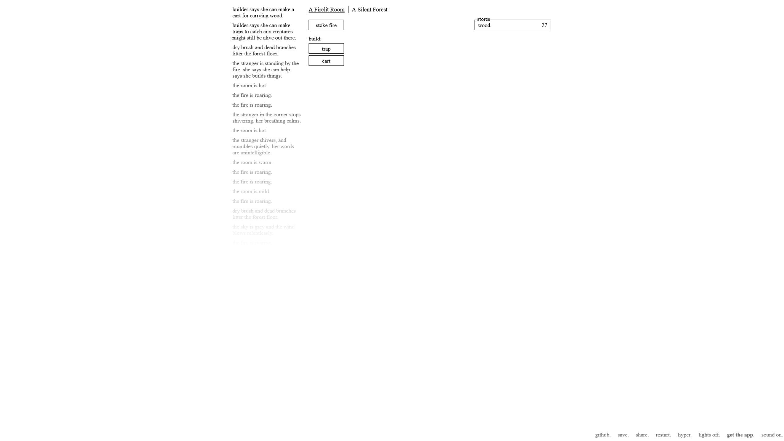 یک صفحه متنی از یک اتاق تاریک.