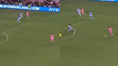 پاس گل لیونل مسی به جوردی آلبا در حالی که اسپانیایی از هم تیمی خود در اینترمیامی با یک گل بلند هیجان انگیز تقلید می کند | اخبار فوتبال