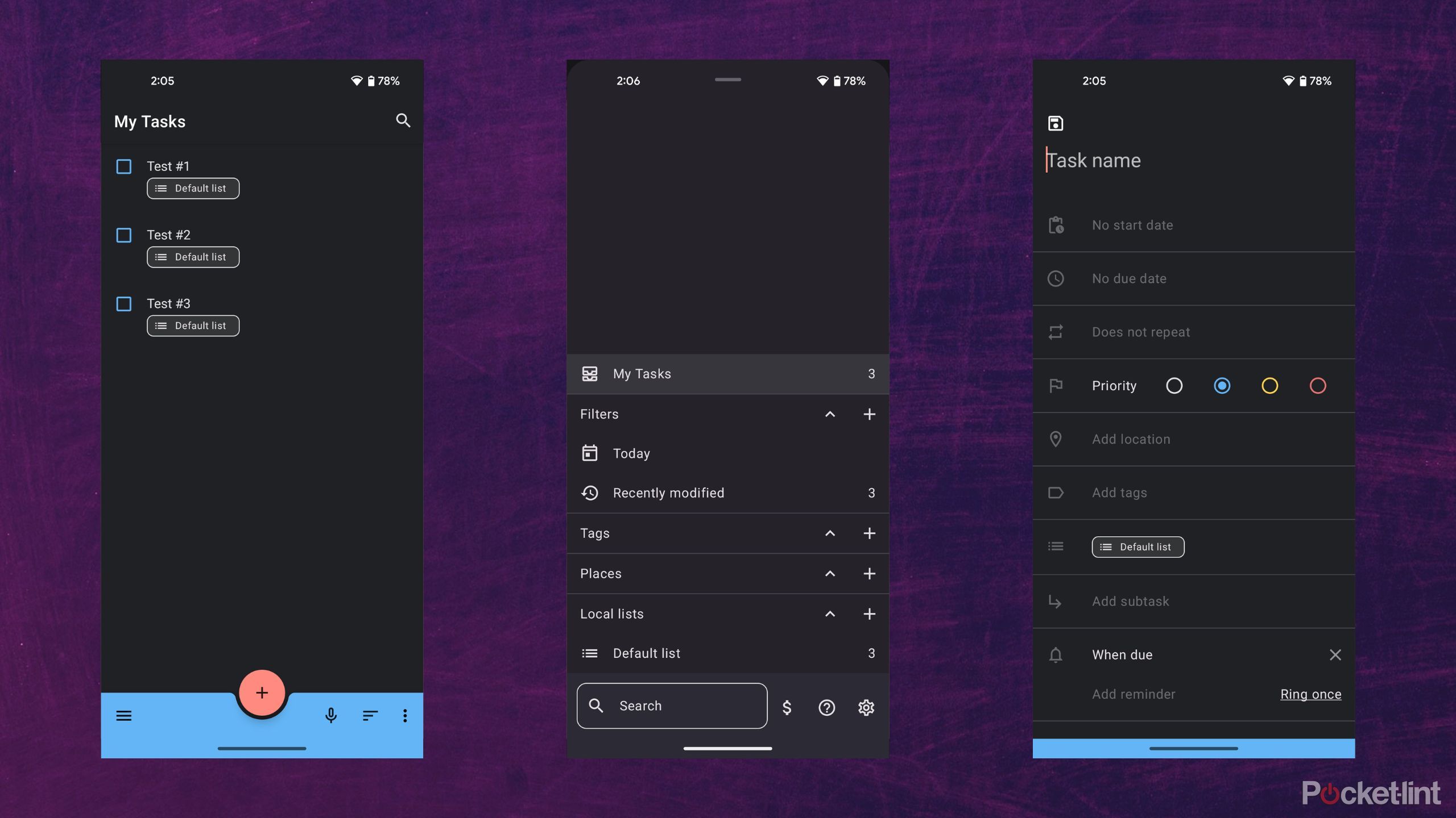 اسکرین شات های Tasks.org