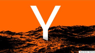 Y Combinator logo emerging from the ocean