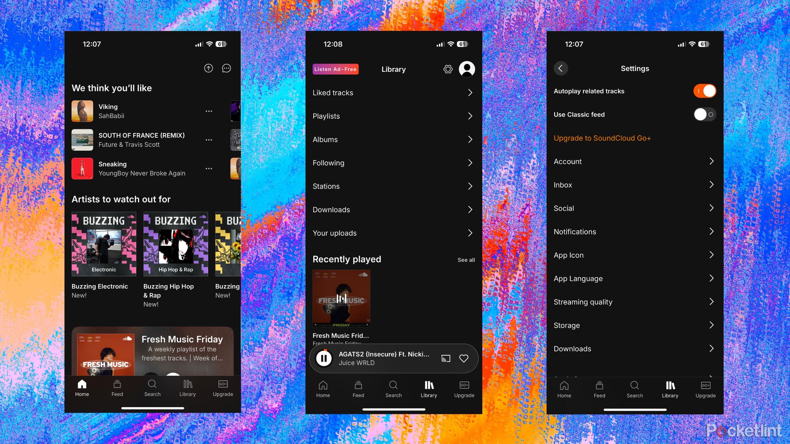 اسکرین شات های SoundCloud