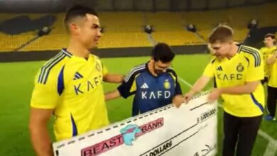 کریستیانو رونالدو در چالش حماسی شوت 1 میلیون دلاری مقابل هواداران شکست خورد، از هر 5 تلاش 4 را از دست داد | اخبار فوتبال