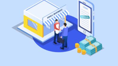 Small business loan online concept