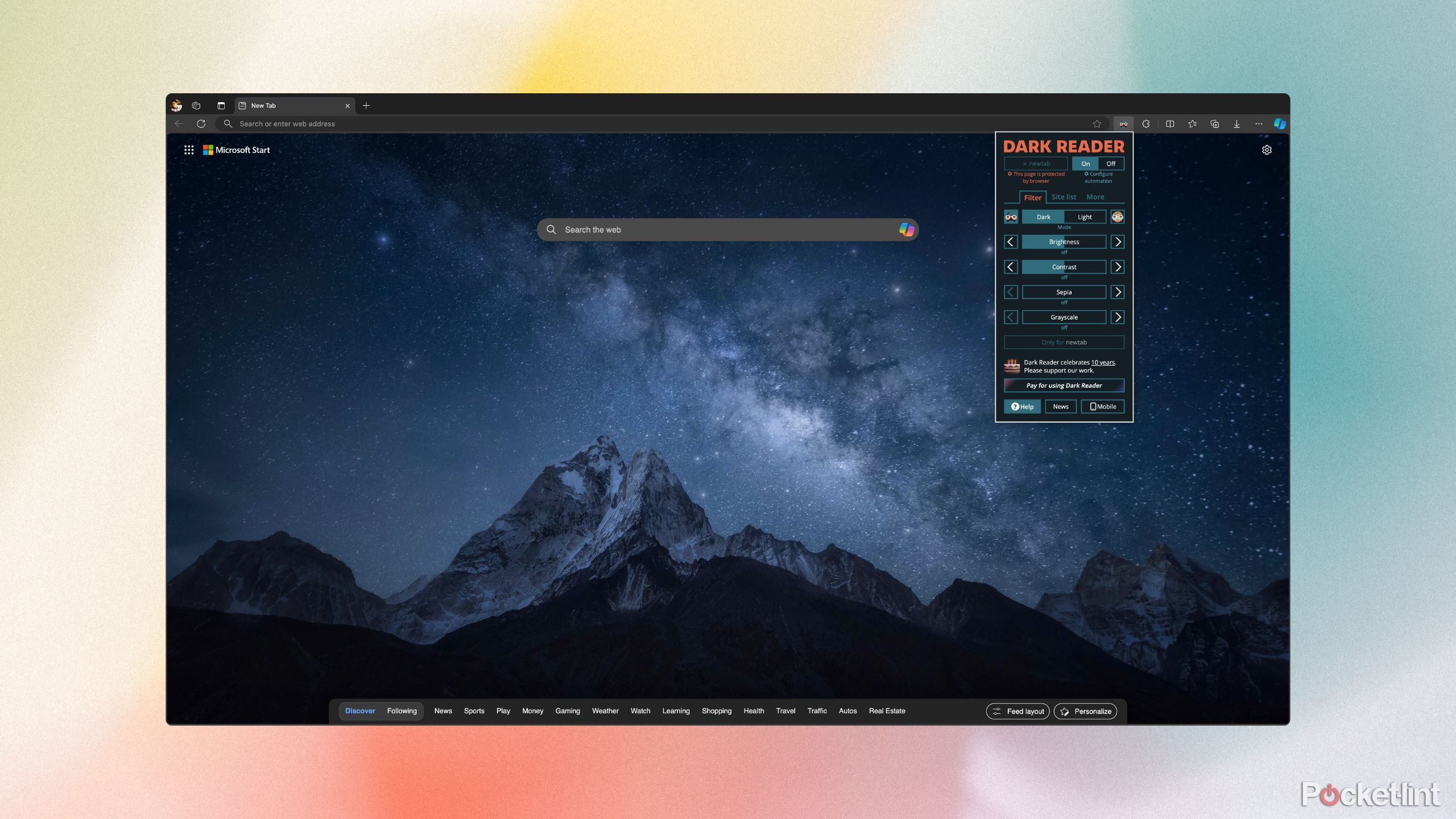 اسکرین شات Dark Reader
