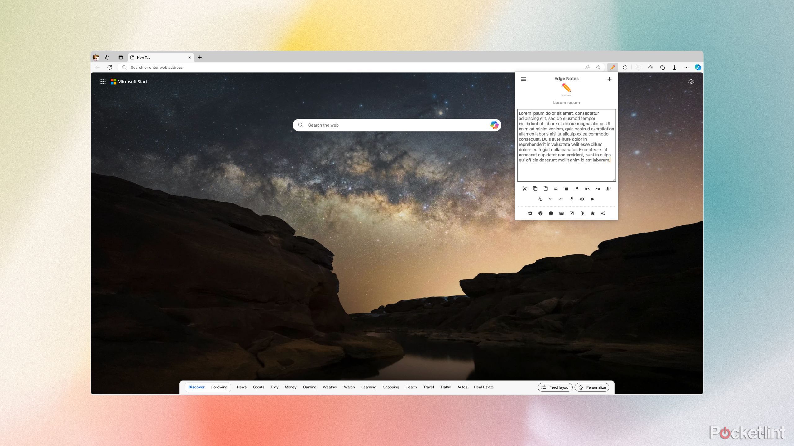 اسکرین شات Edge Notes