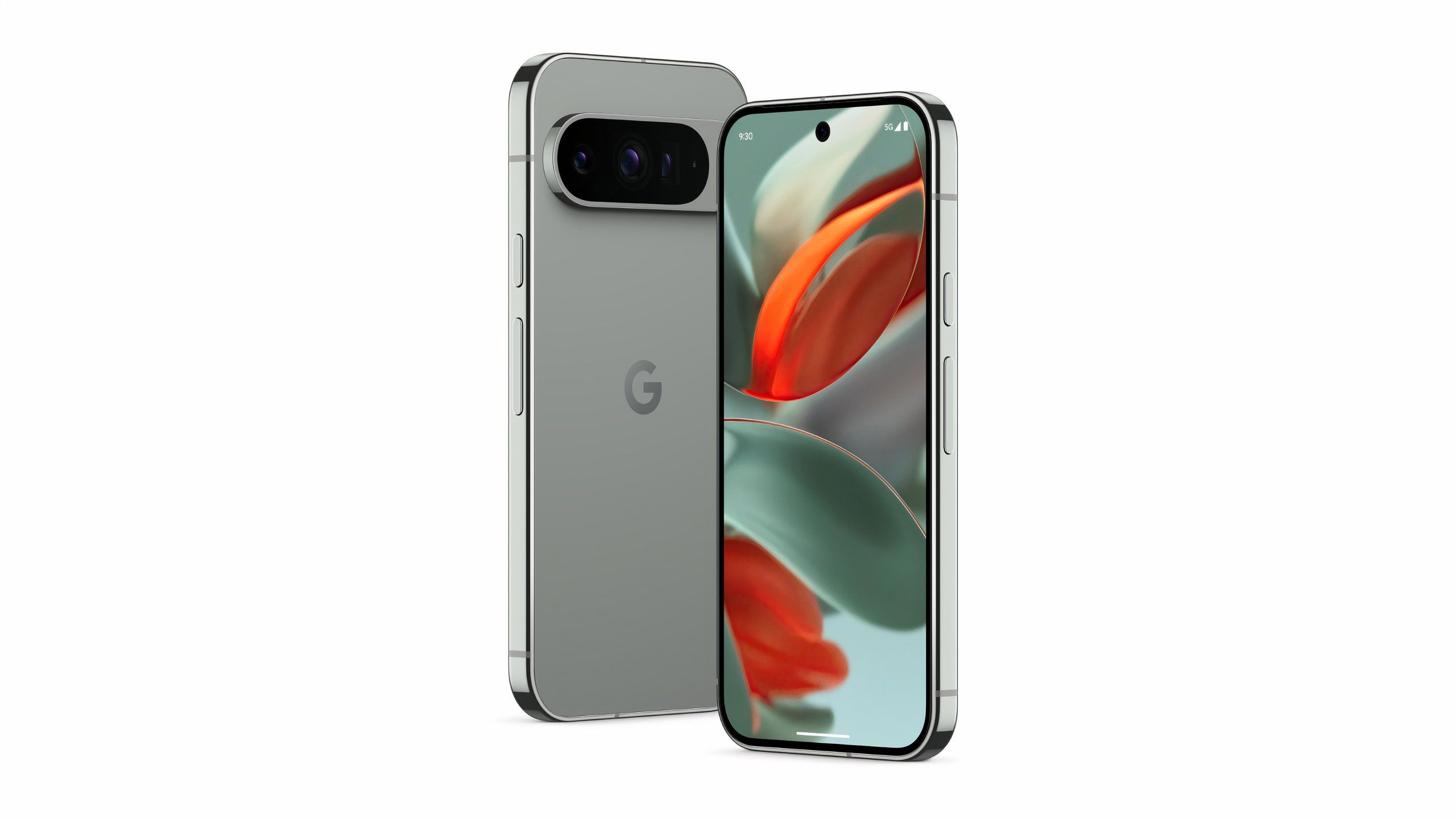 پشت و جلوی یک فندق پیکسل 9 Pro.