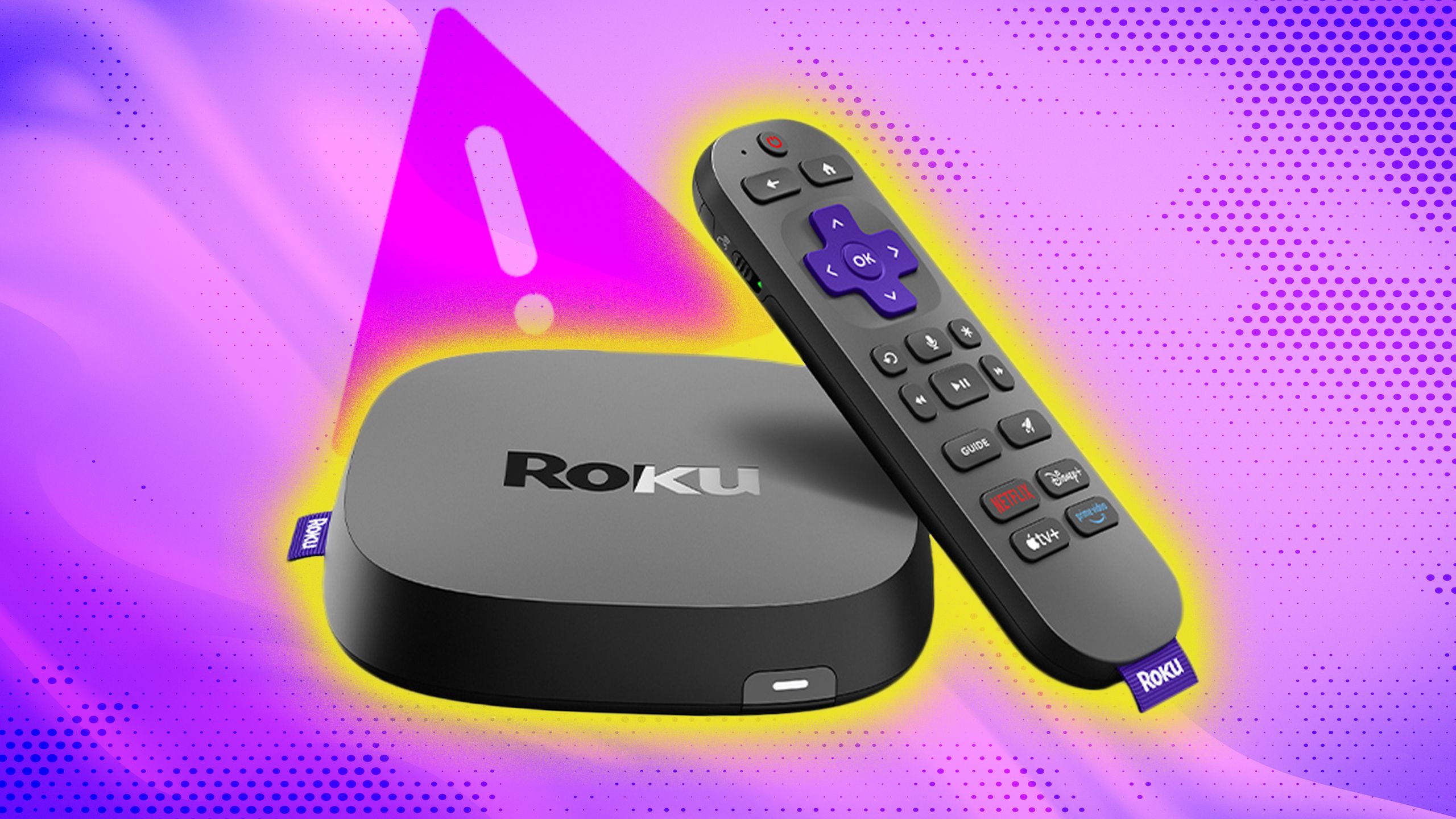 تلویزیون Roku و دستگاه های از راه دور در کنار هم. 