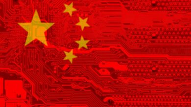 Computer plate and flag of China