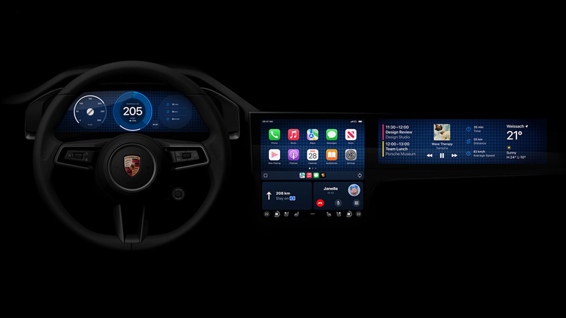 کانسپت CarPlay نسل بعدی پورشه.