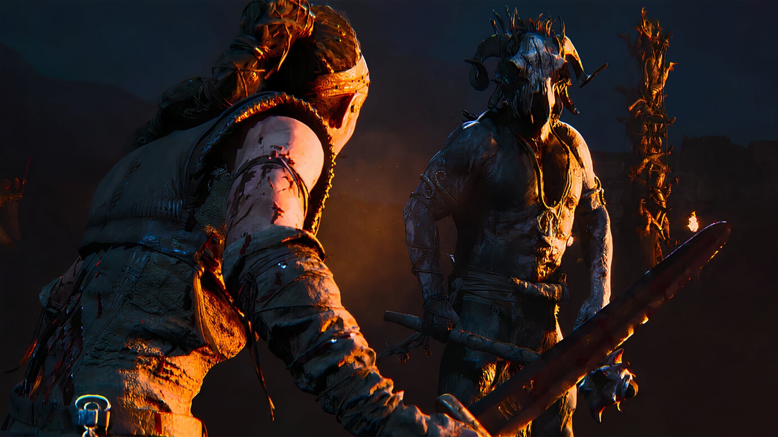 Senua's Saga: Hellblade 2 دو شخصیت در حال مبارزه هستند.