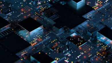 Digital generated image of cityscape data.