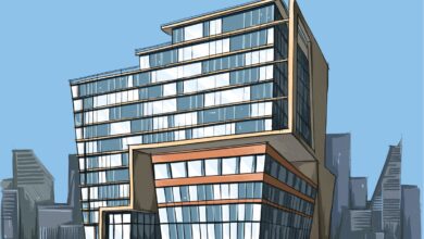 vector illustration of the architectural design.