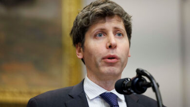 Sam Altman, chief executive officer of OpenAI Inc., speaks in the Roosevelt Room of the White House in Washington, DC, US, on Tuesday, Jan. 21, 2025. Trump announced a joint venture to fund artificial intelligence infrastructure worth billions of dollars with the leaders of Softbank Group Corp., OpenAI LLC, and Oracle Corp., an effort aimed at speeding development of the emerging technology. Photographer: Aaron Schwartz/Sipa/Bloomberg via Getty Images
