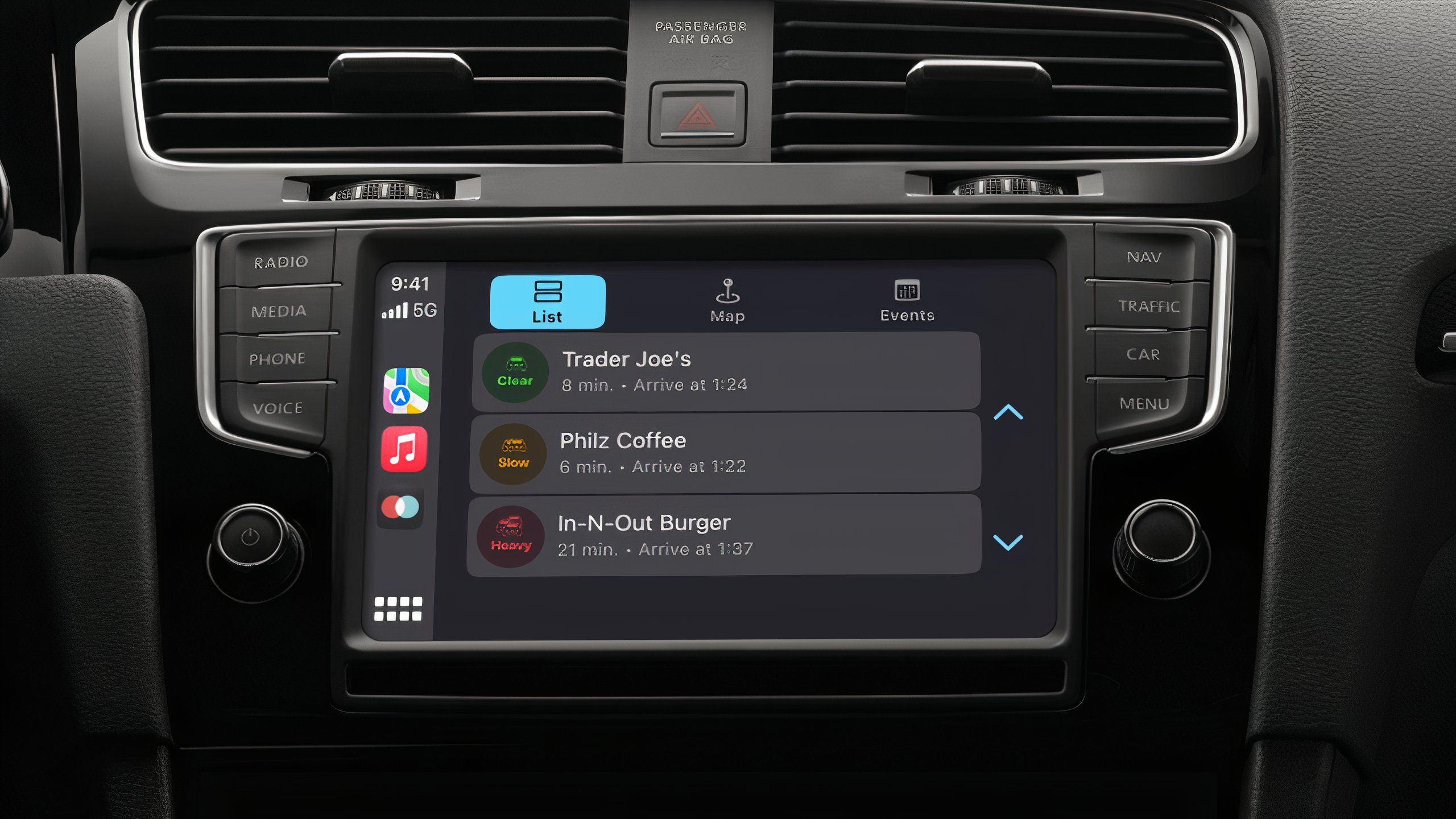برنامه ETA CarPlay کشیده شد. 