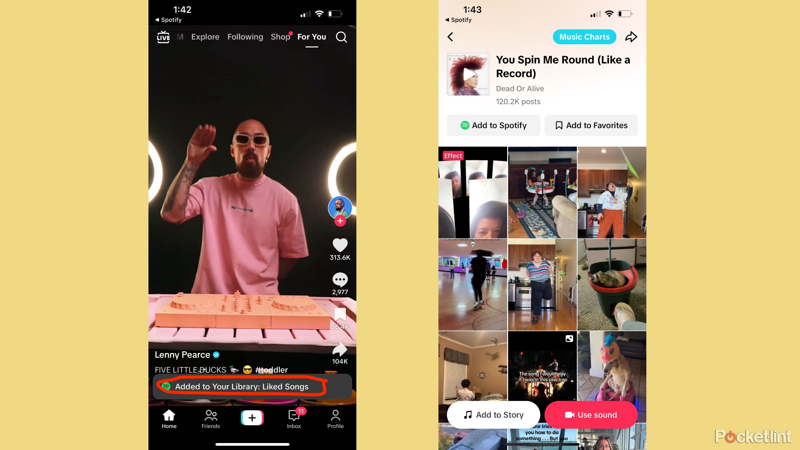 افزودن آهنگ های Tiktok به Spotify. 