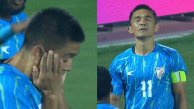 Sunil Chhetri پس از به ثمر رساندن 95 هدف شغلی در بازگشت عاطفی به تیم هندی در مالدیو دوستانه ، با اشک اشک می ریزد | اخبار فوتبال