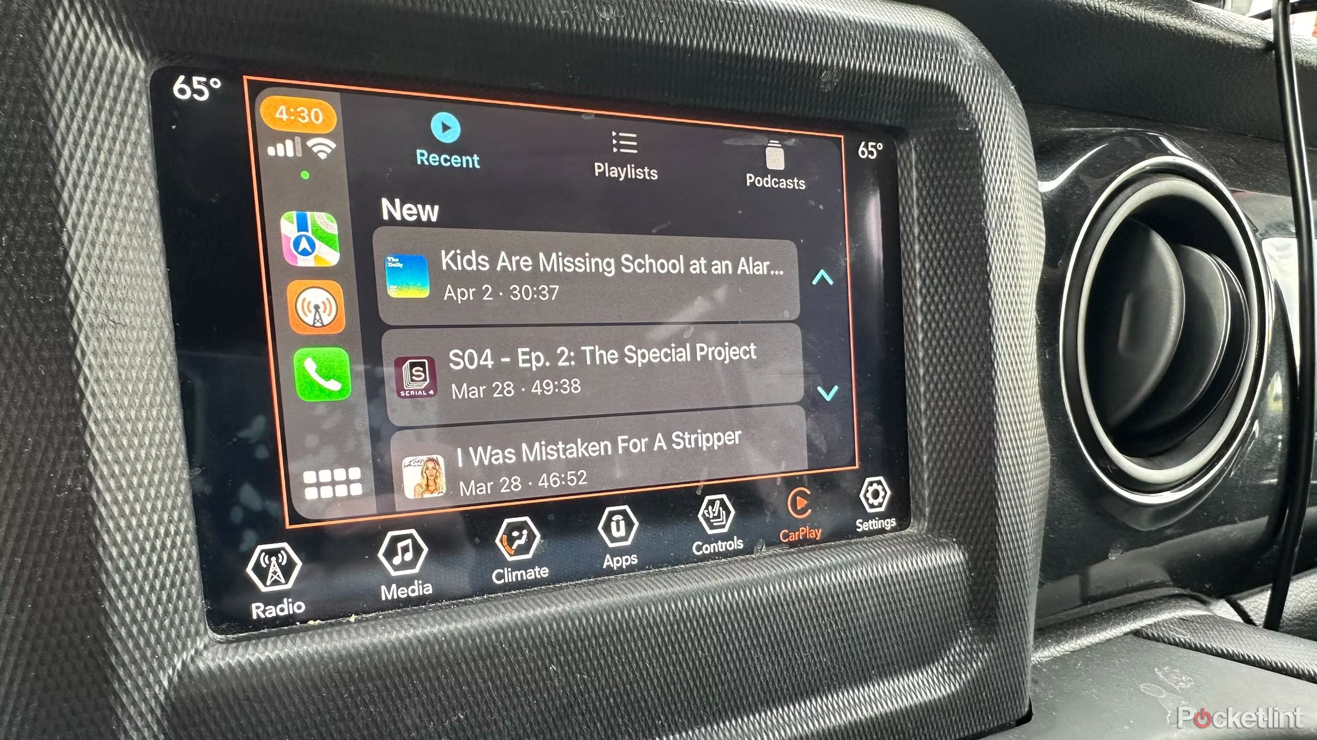 ابر در CarPlay. 