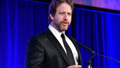 Joe Sanberg speaks at an event.