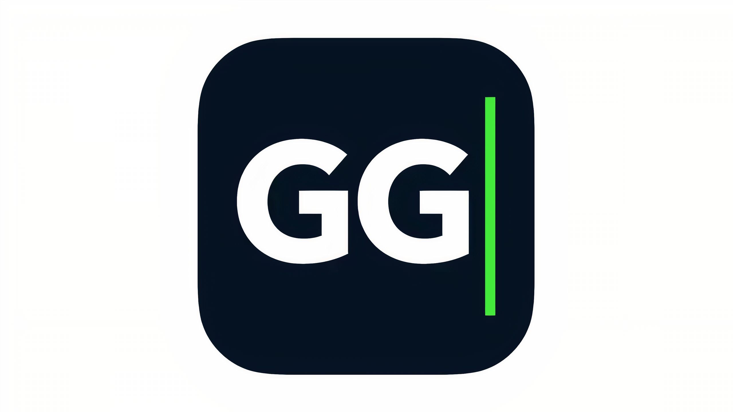 یک نماد برنامه با دو gs سفید.