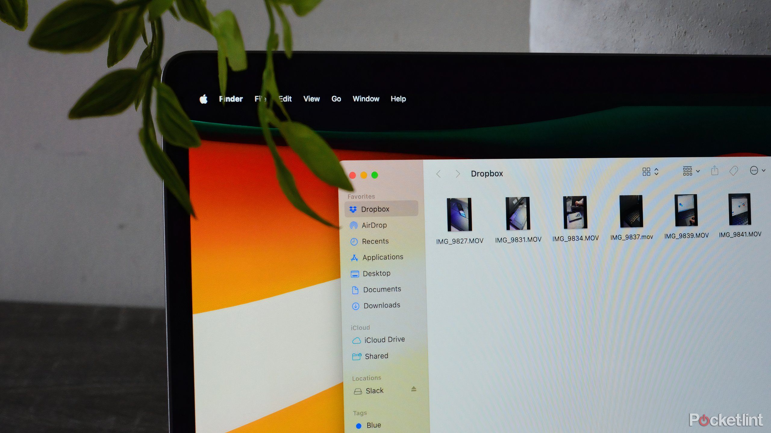 Dropbox در MacBook Pro. 