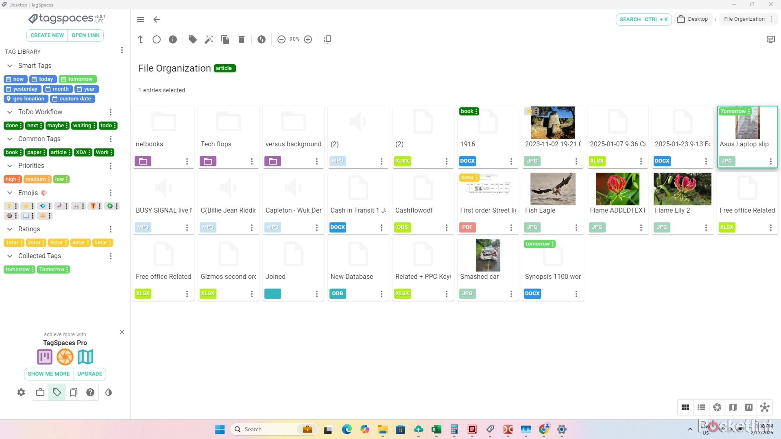 تصویر Tagspaces. 