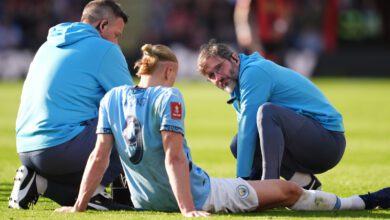 منچسترسیتی در حالی که ارلینگ هالاند برای حاشیه در حاشیه به دلیل آسیب دیدگی در حاشیه قرار گرفت ، ضربه بدن را دریافت می کند | اخبار فوتبال