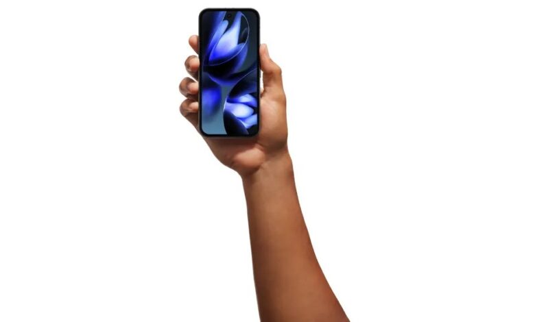 Google Pixel 9a in hand