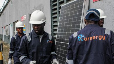 Arnergy crew with solar panels