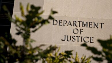 The U.S. Department of Justice (DOJ) headquarters stands in Washington, D.C