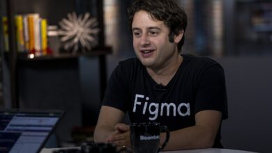 Dylan Field, co-founder and chief executive officer of Figma Inc., speaks during a Bloomberg Technology television interview in San Francisco, California, U.S., on Thursday, June 24, 2021. Software design company Figma has raised fresh funding at a valuation of $10 billion, quintupling its price tag since last year. Photographer: David Paul Morris/Bloomberg via Getty Images