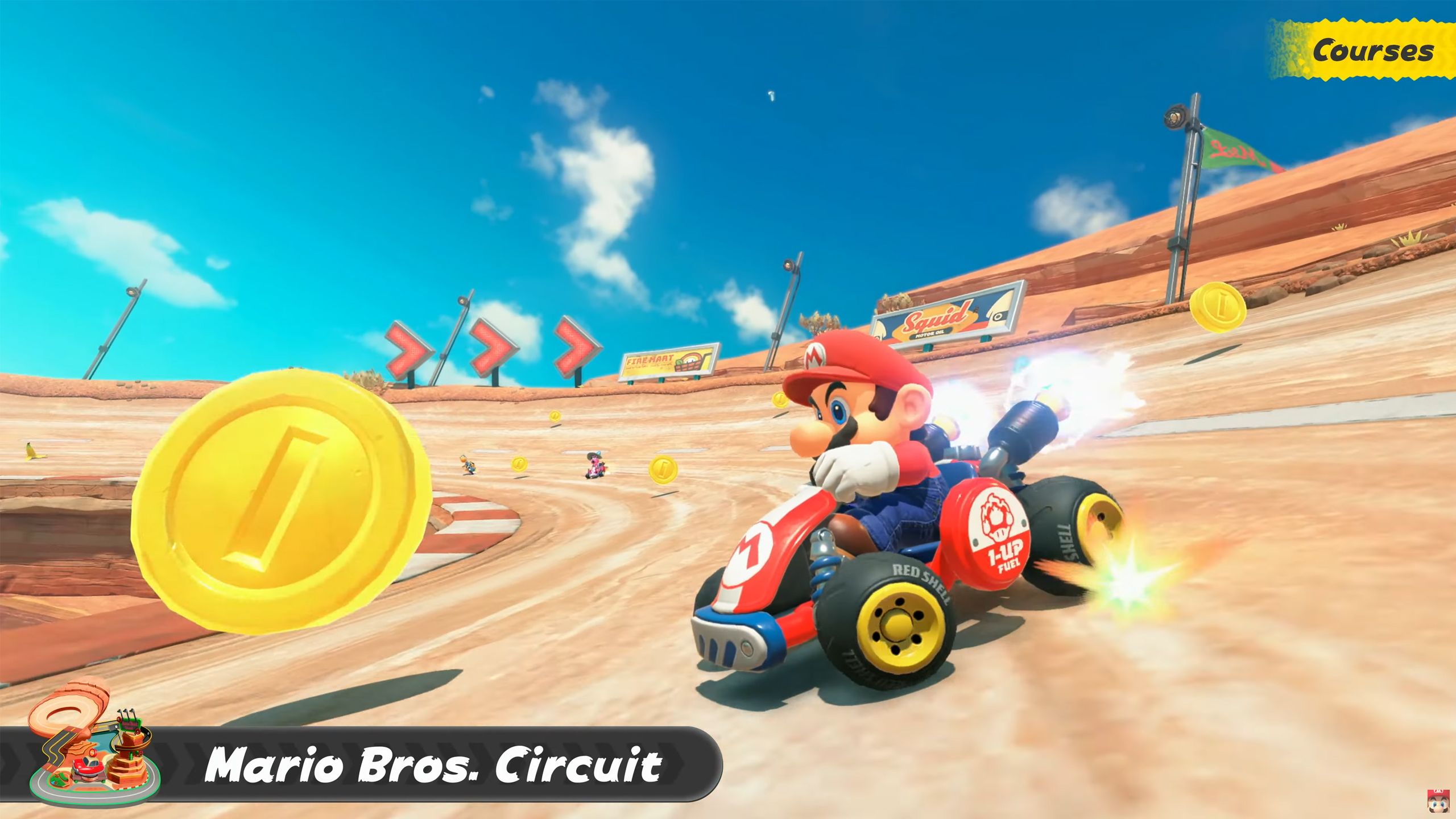 Mario Kart World World Mario Bros Circuit Racetrack.