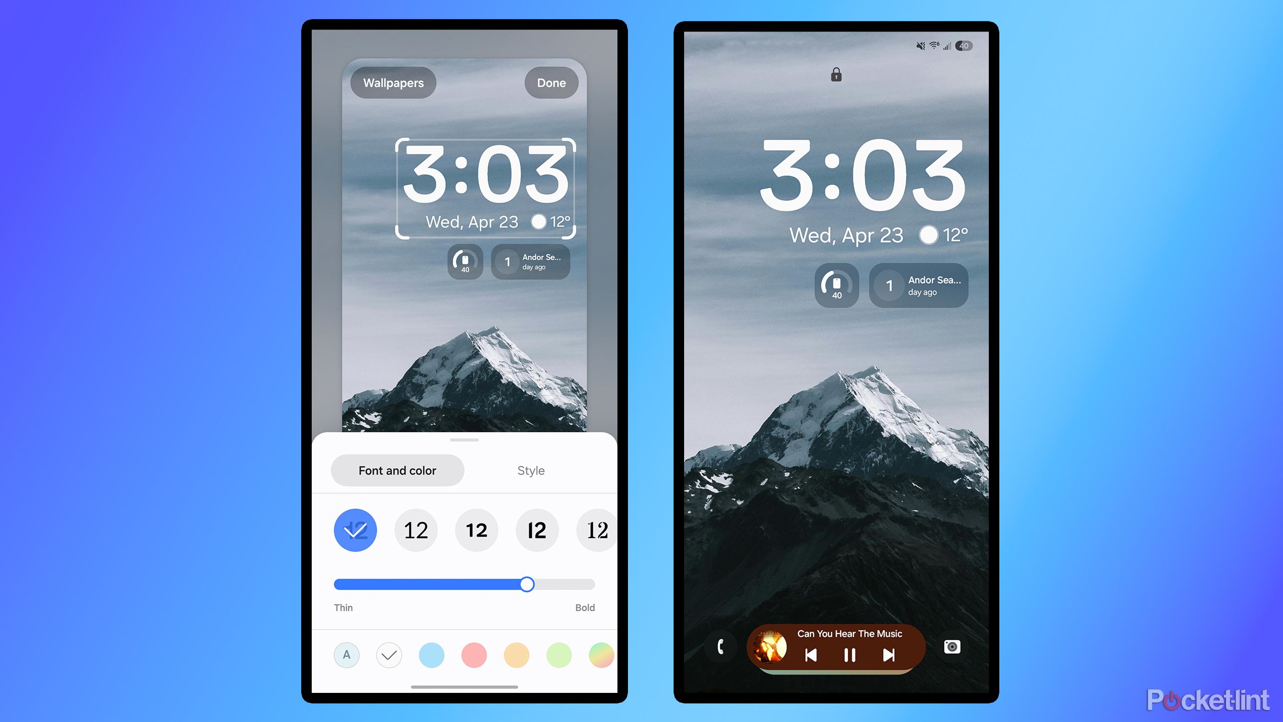 یک صفحه نمایش قفل UI 7 UI 7.