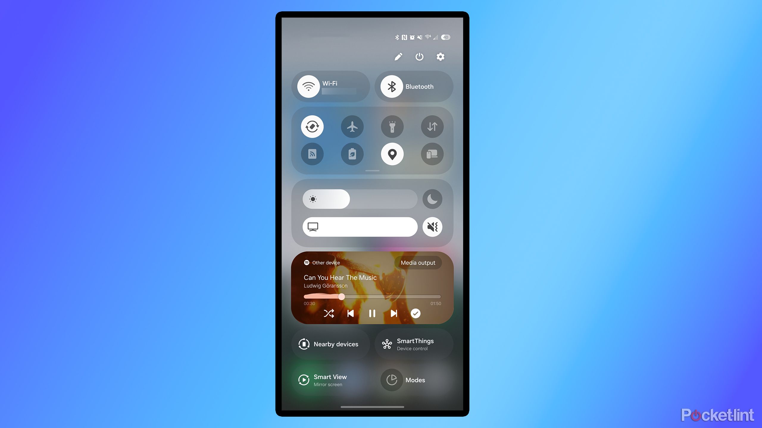 یک منوی تنظیمات سریع UI 7.