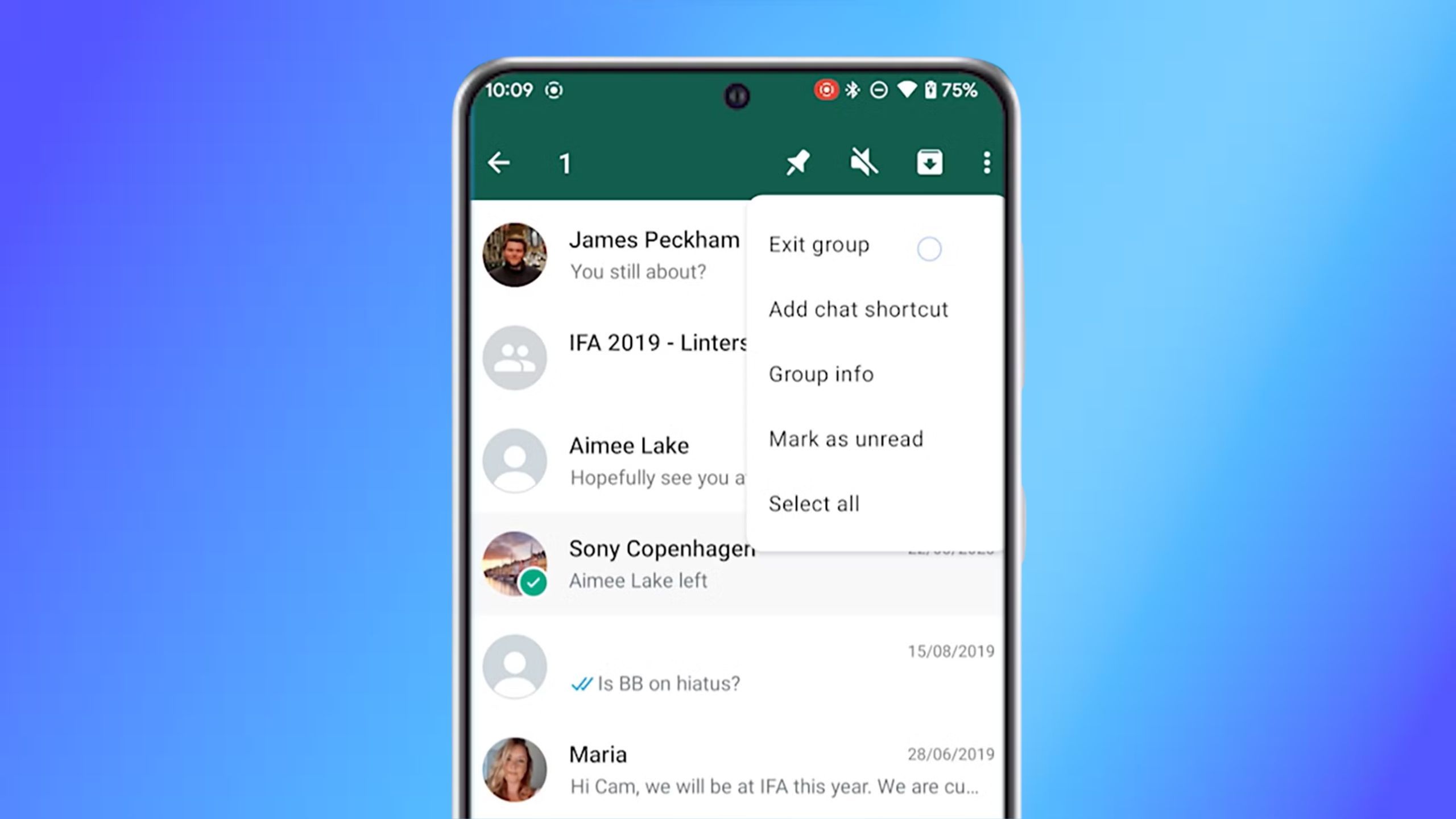چگونه گروه WhatsApp را ترک کنیم.