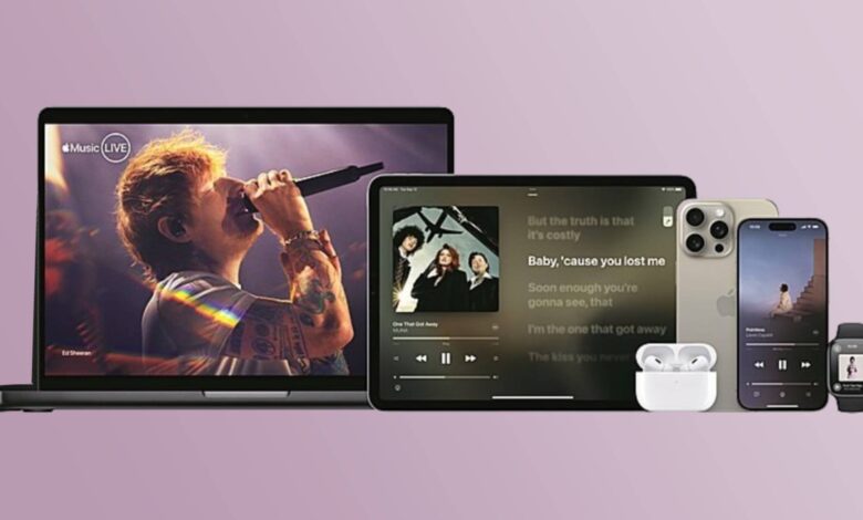 Apple Memorial Day sale — Apple ecosystem against purple gradient background