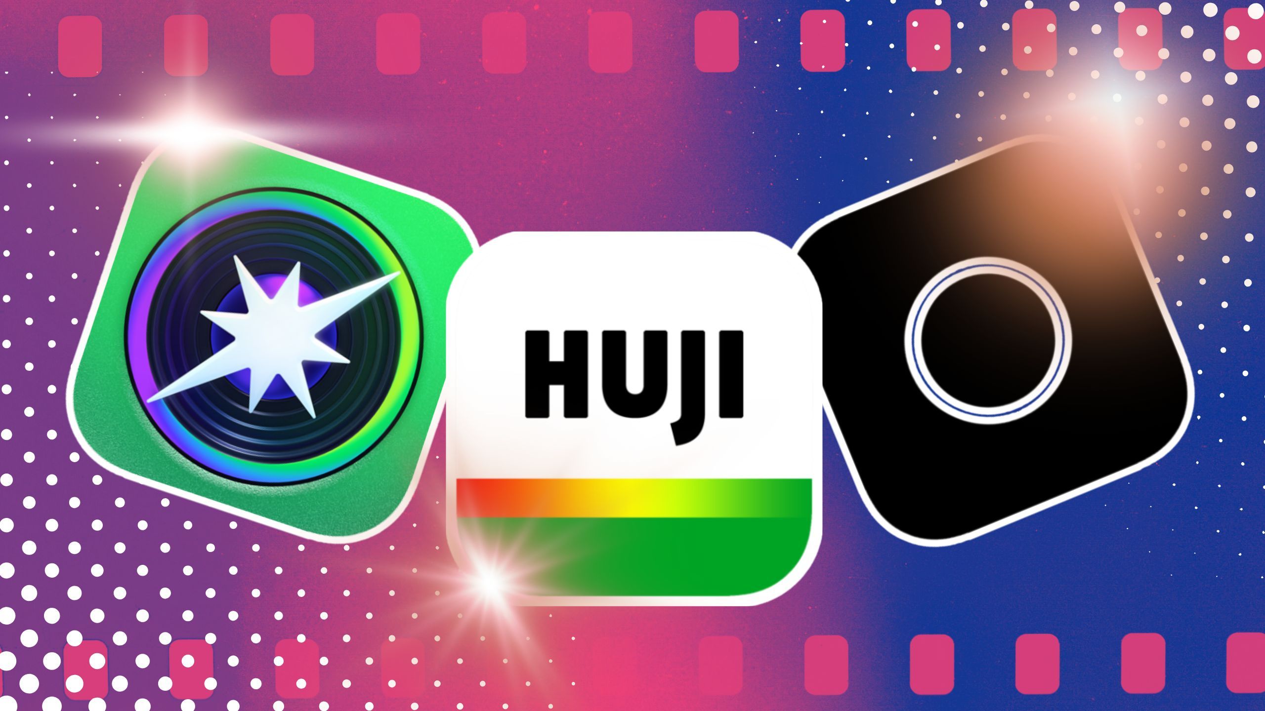 آیکون های برنامه DISPO ، Huji و West.