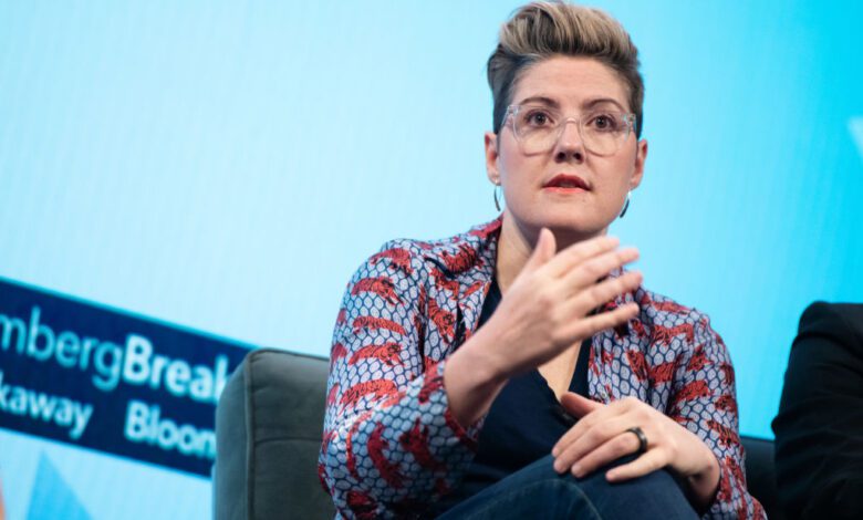 Christine Hunsicker, founder and chief executive officer of CaaStle Inc., speaks during the Bloomberg Breakaway CEO Summit in New York, U.S., on Tuesday, June 18, 2019. The Breakaway Summit is a gathering point for the community to acquire new strategies, skills, and perspectives that can transform their organizations. Photographer: Mark Kauzlarich/Bloomberg via Getty Images