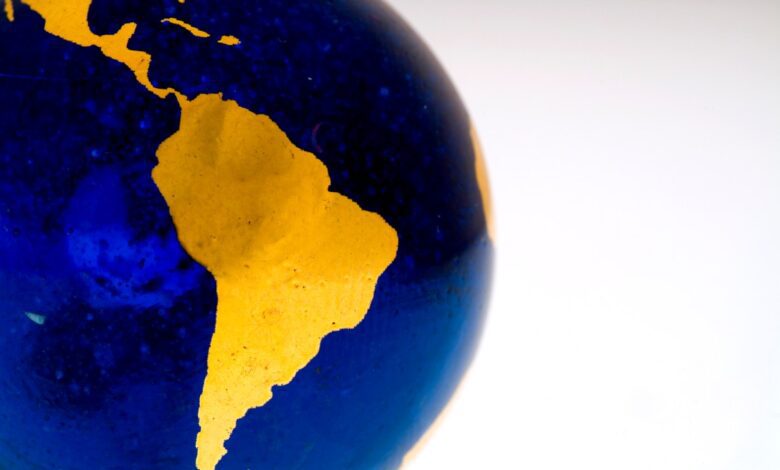 Globe Detail, South America